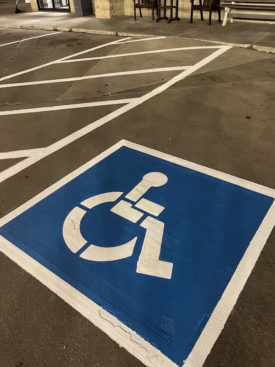 Parking lot directional arrows